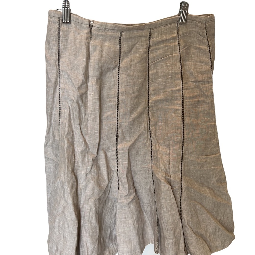 Khaki Linen Skirt